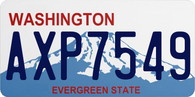 WA license plate AXP7549