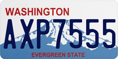 WA license plate AXP7555