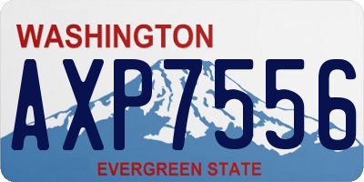 WA license plate AXP7556