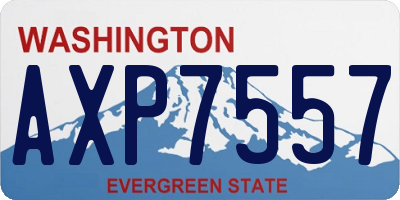 WA license plate AXP7557