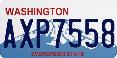 WA license plate AXP7558