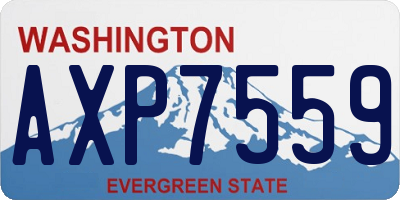 WA license plate AXP7559