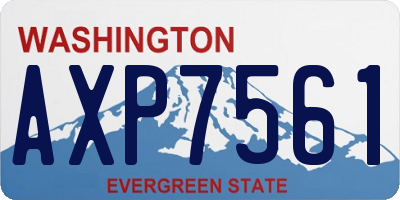 WA license plate AXP7561