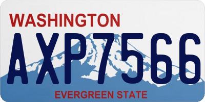 WA license plate AXP7566