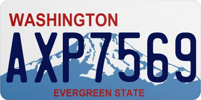 WA license plate AXP7569