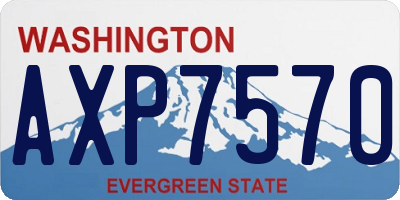 WA license plate AXP7570