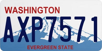 WA license plate AXP7571