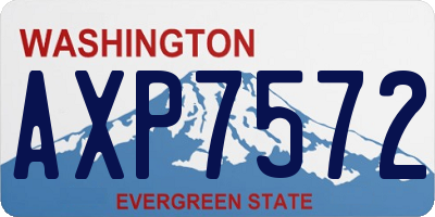 WA license plate AXP7572