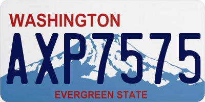 WA license plate AXP7575