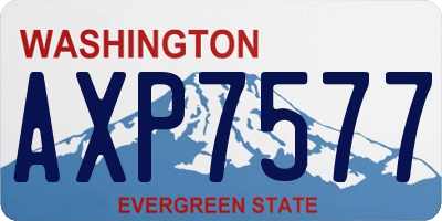 WA license plate AXP7577