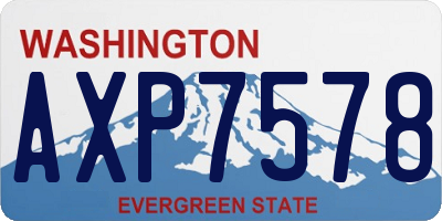 WA license plate AXP7578
