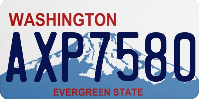 WA license plate AXP7580