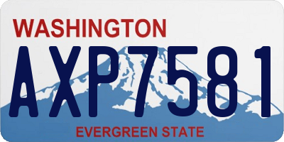 WA license plate AXP7581