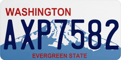 WA license plate AXP7582