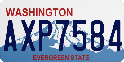 WA license plate AXP7584