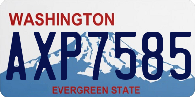 WA license plate AXP7585