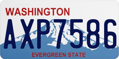 WA license plate AXP7586