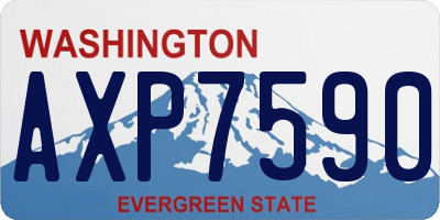 WA license plate AXP7590