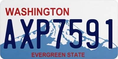 WA license plate AXP7591