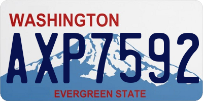 WA license plate AXP7592