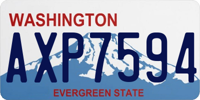 WA license plate AXP7594