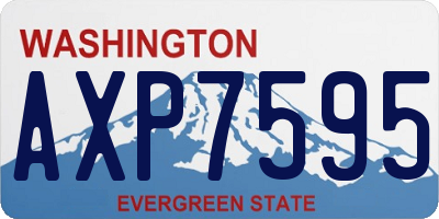 WA license plate AXP7595