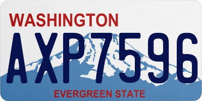 WA license plate AXP7596