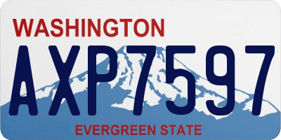 WA license plate AXP7597