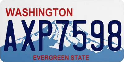 WA license plate AXP7598