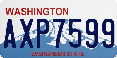 WA license plate AXP7599