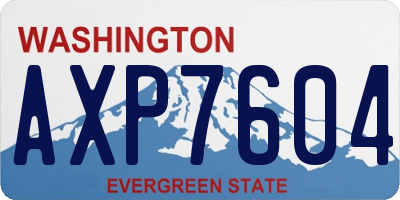 WA license plate AXP7604