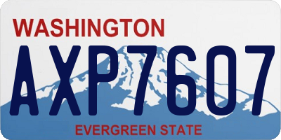 WA license plate AXP7607