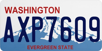 WA license plate AXP7609