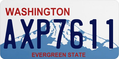 WA license plate AXP7611