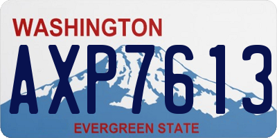 WA license plate AXP7613