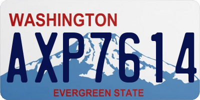 WA license plate AXP7614