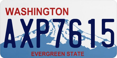 WA license plate AXP7615