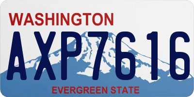 WA license plate AXP7616
