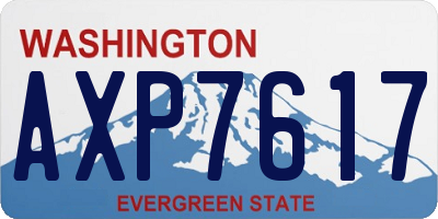 WA license plate AXP7617