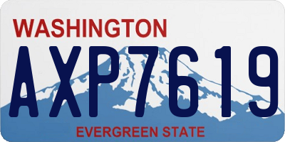 WA license plate AXP7619