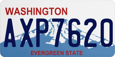 WA license plate AXP7620