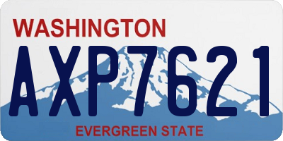 WA license plate AXP7621