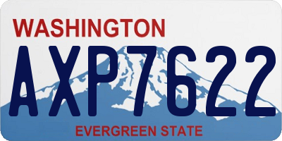 WA license plate AXP7622