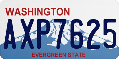 WA license plate AXP7625