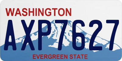 WA license plate AXP7627