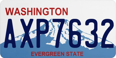 WA license plate AXP7632