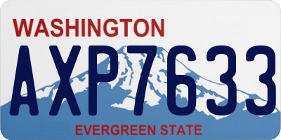WA license plate AXP7633