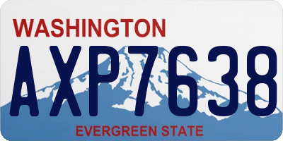 WA license plate AXP7638