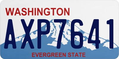 WA license plate AXP7641