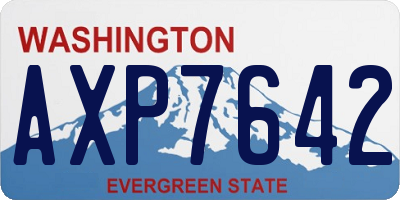 WA license plate AXP7642